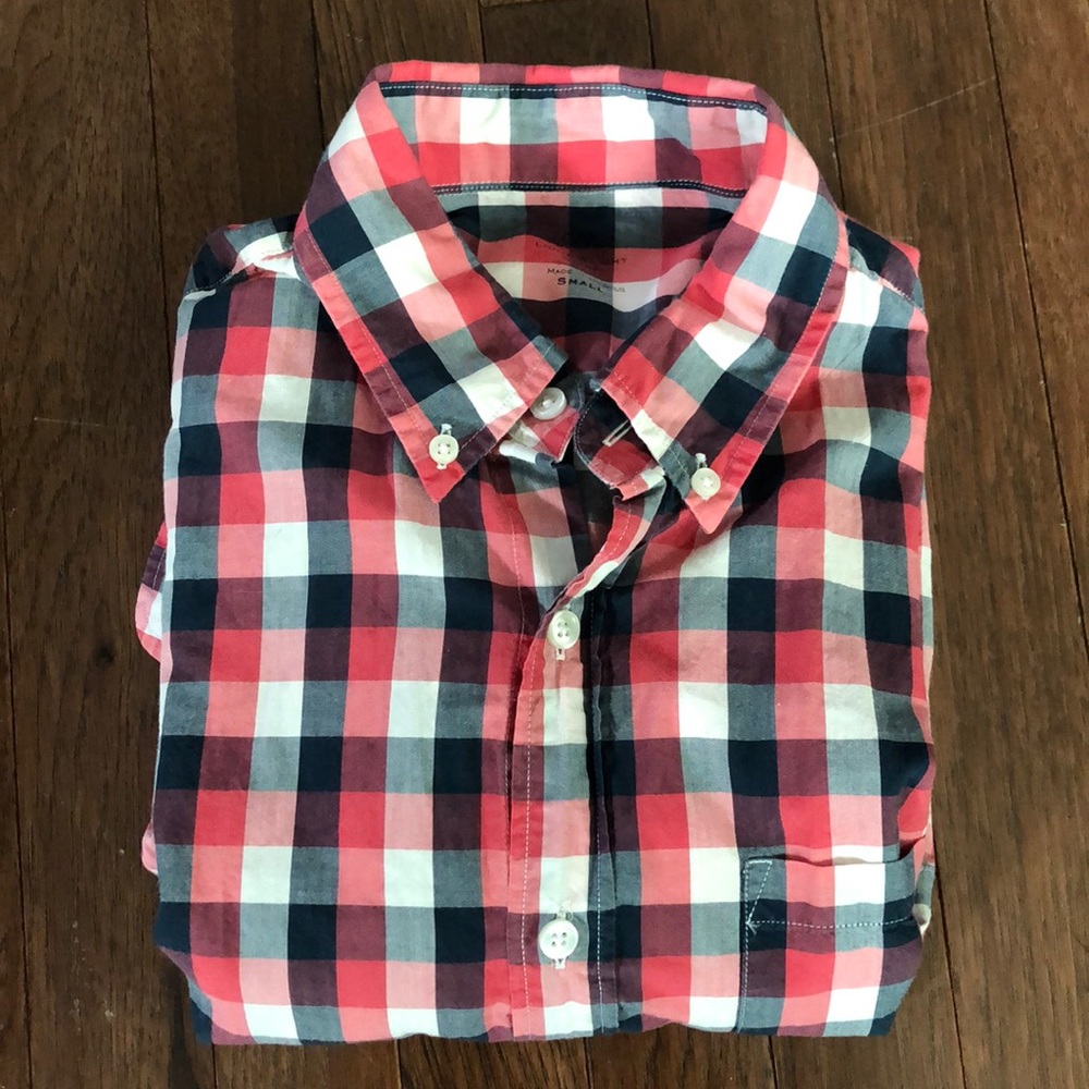 J. Crew Lightweight Gingham shirt.